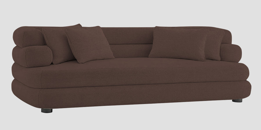 Wener Fabric 3 Seater Sofa In Caramel Brown Colour - Febonic Living