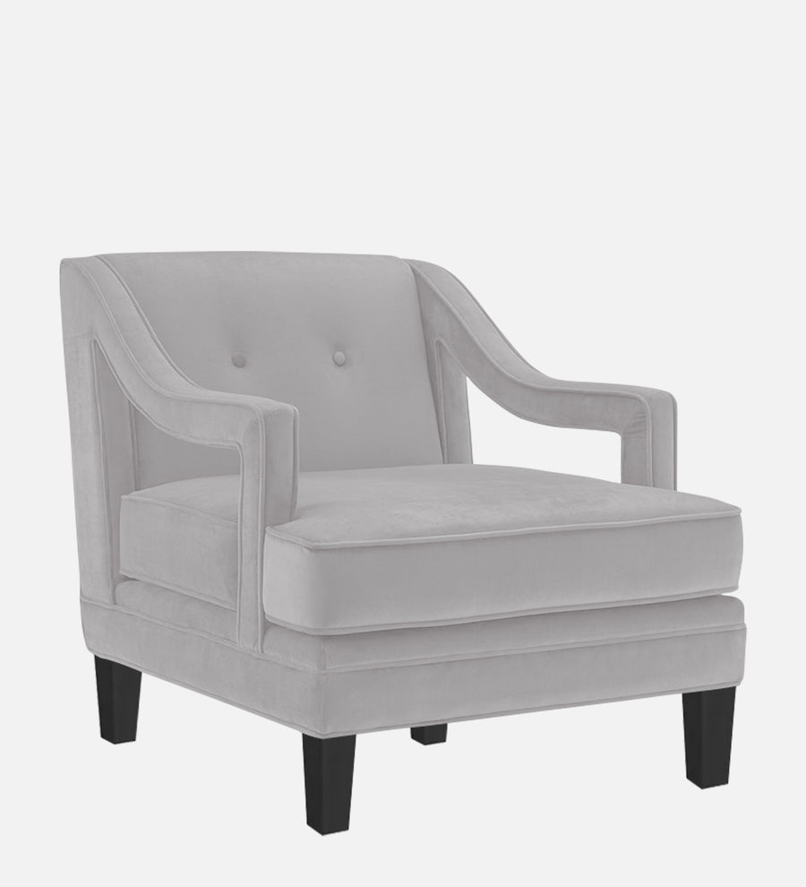 Daffy Velvet 1 Seater Sofa In Concrete Grey Colour - Febonic Living
