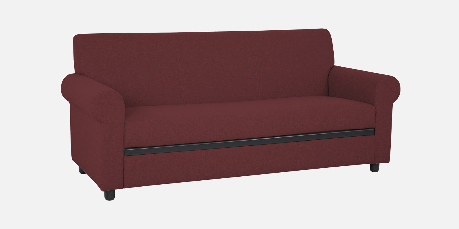 Ribby Fabric 3 Seater Sofa in Blaze Red Colour