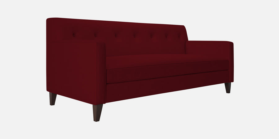Miller Fabric 3 Seater Sofa In Ruby Red Colour - Febonic Living