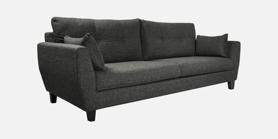 Mario Fabric 3 Seater Sofa In Charcoal Grey Colour - Febonic Living