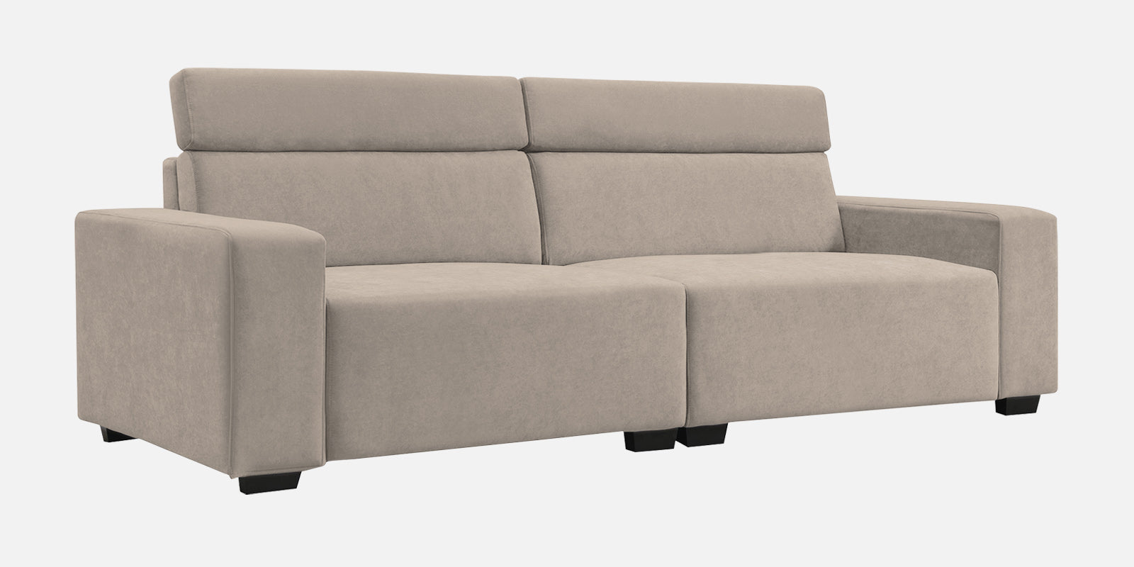 Hiro Fabric 3 Seater Sofa In Oat-Beige Colour