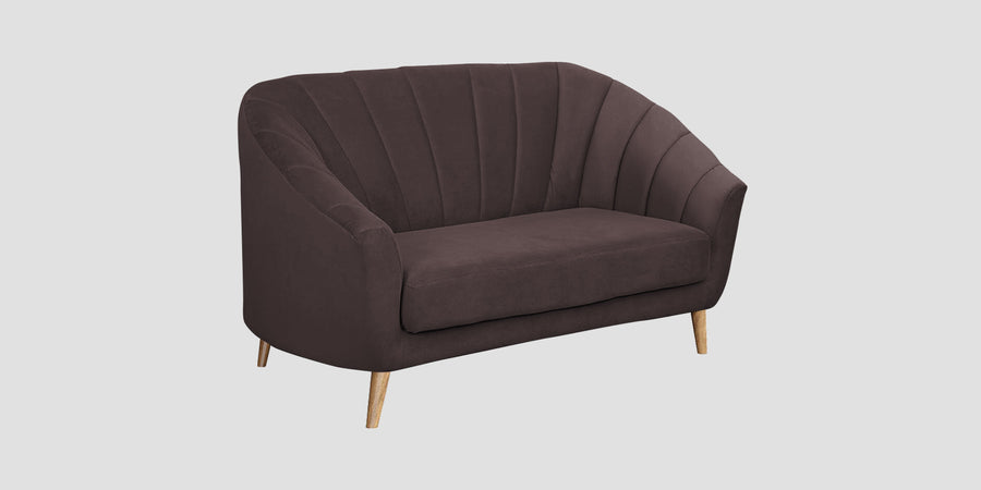 Kaylee Velvet 2 Seater Sofa In Mocha Brown Colour - Febonic Living