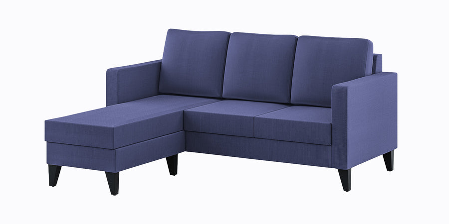 Nori Fabric Rhs Sectional Sofa 2 Lounger In Slate Blue Colour - Febonic Living