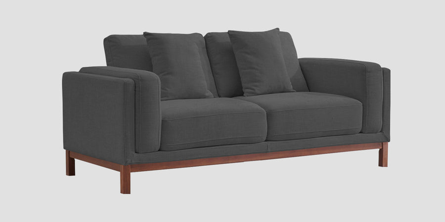 Borry Fabric 2 Seater Sofa In Stone Grey Colour - Febonic Living