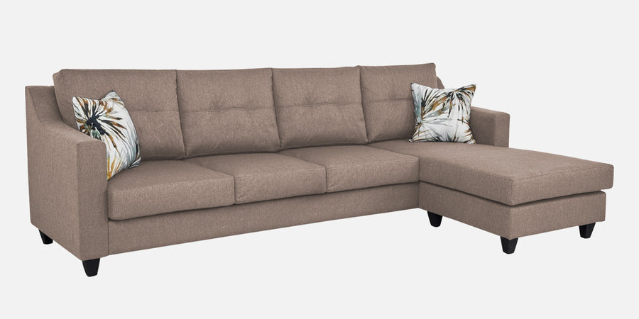 Welly Fabric Lhs Sectional Sofa 3 Lounger In Kadhi Beige Colour - Febonic Living