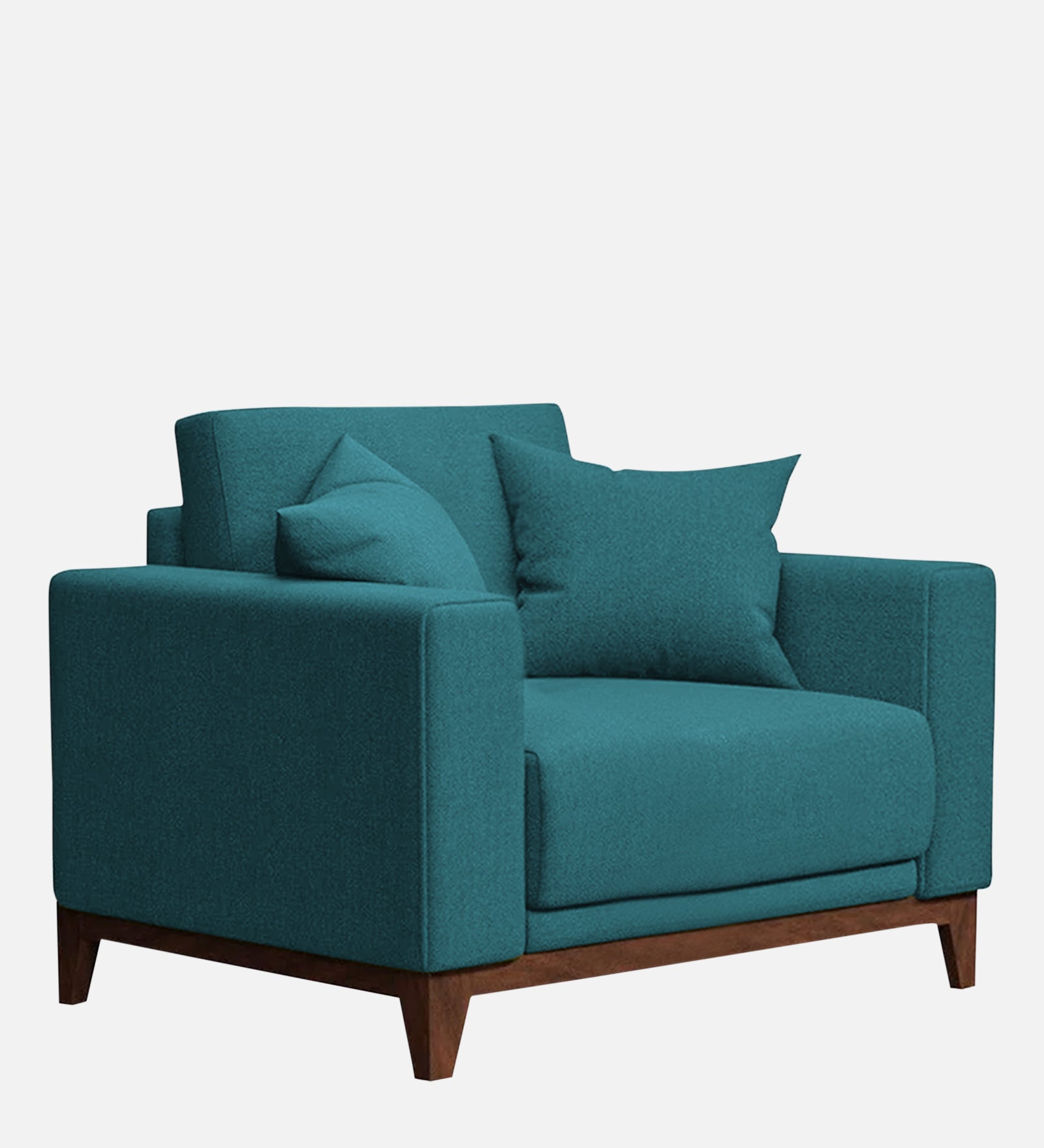 Luca Fabric 1 Seater Sofa in Aqua Blue Colour