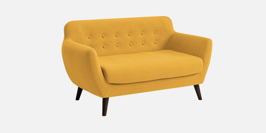 Goofy Fabric 2 Seater Sofa In Bold Yellow Colour - Febonic Living