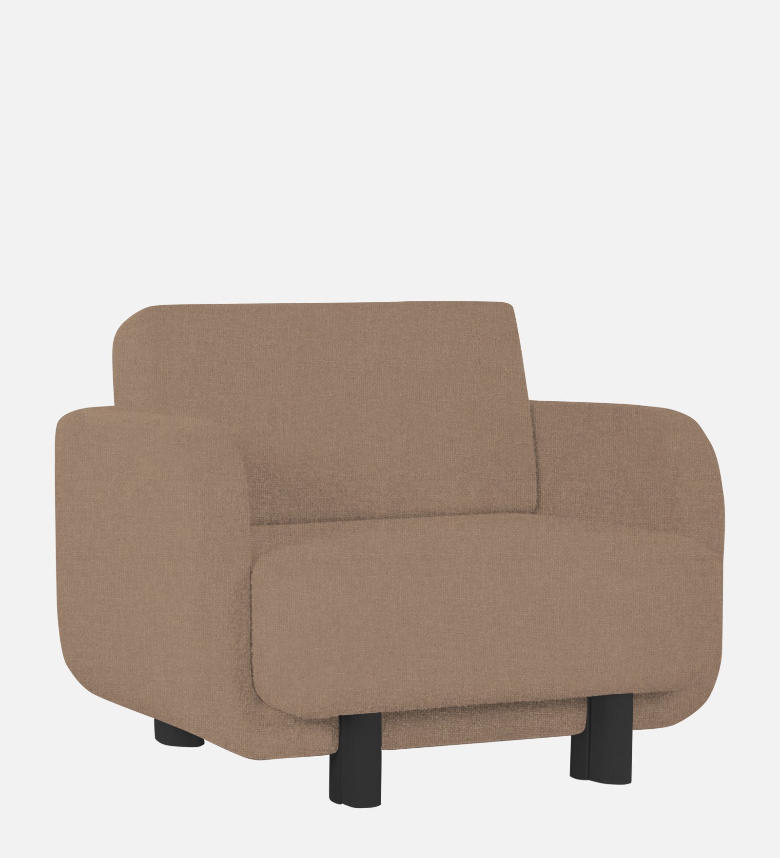 Varu Fabric 1 Seater Sofa In  Cookie Beige Colour - Febonic Living