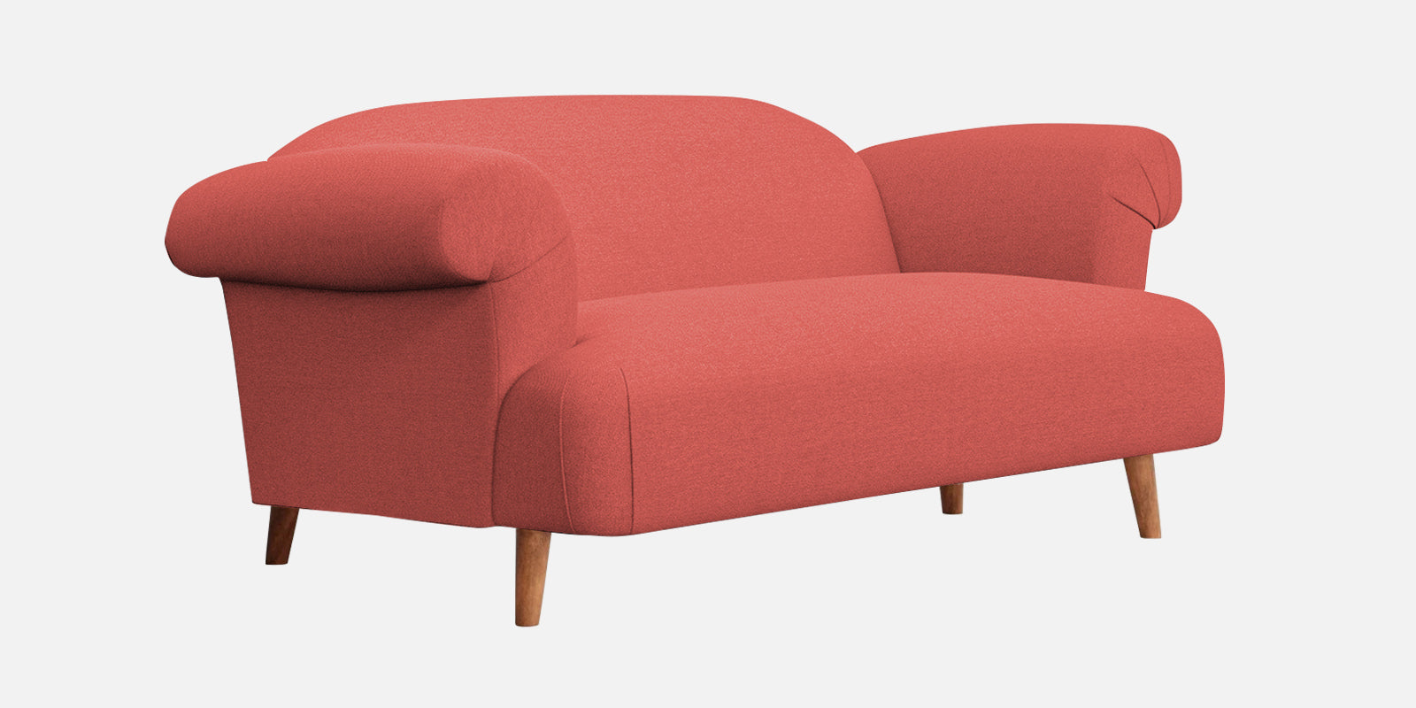 Barber Fabric 2 Seater Sofa In Salmon Pink Colour - Febonic Living