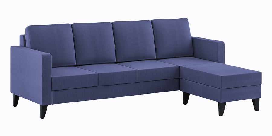 Nori Fabric Lhs Sectional Sofa 3 Lounger In Slate Blue Colour - Febonic Living