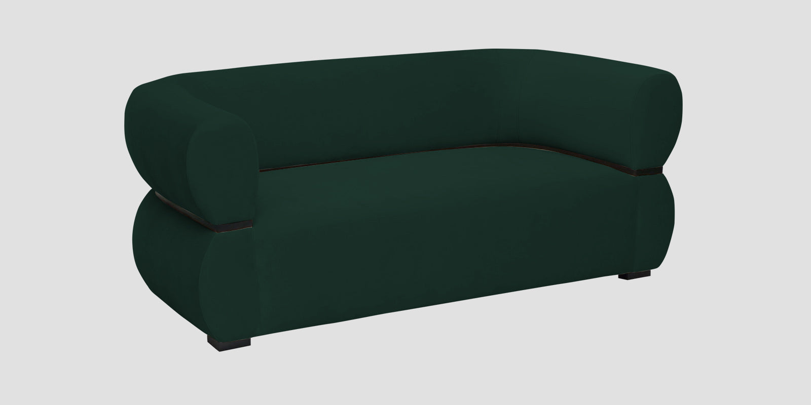 Kula Velvet 2 Seater Sofa In Forest Green Colour