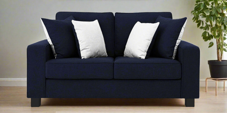 Ladybug Fabric 2 Seater Sofa In Royal Blue Colour - Febonic Living