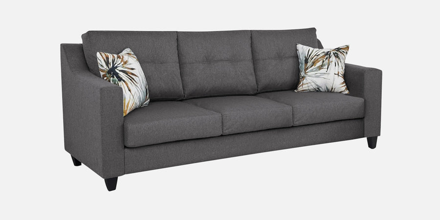 Welly Fabric 3 Seater Sofa In Sudo Grey Colour - Febonic Living