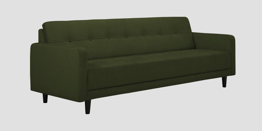 Noha Fabric 3 Seater Sofa In Olive Green Colour - Febonic Living