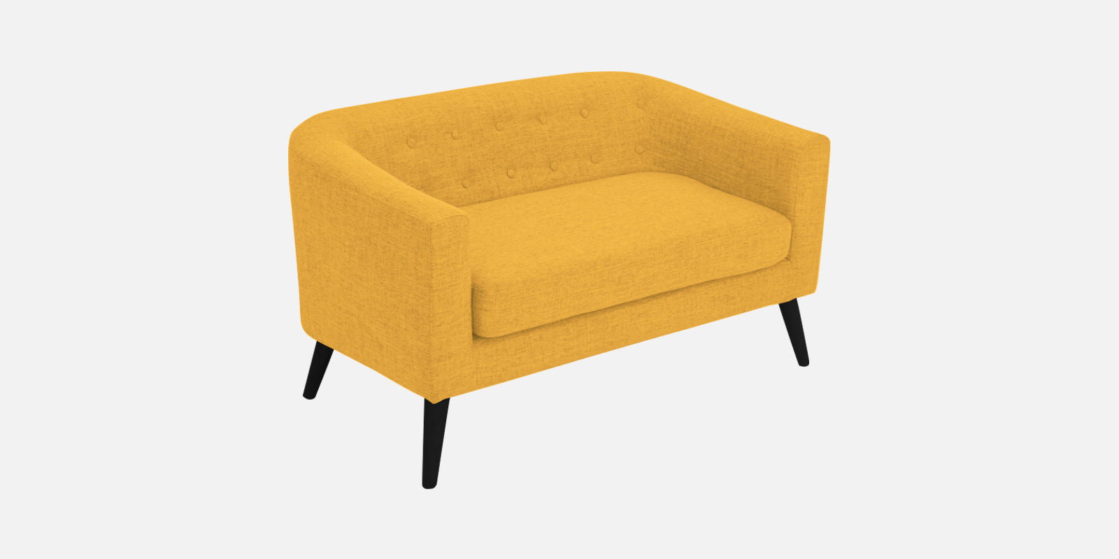 Casper Fabric 2 Seater Sofa in Bold Yellow Colour