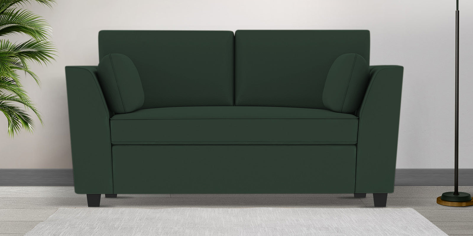 Bristo Velvet 2 Seater Sofa in Amazon Green Colour With Storage