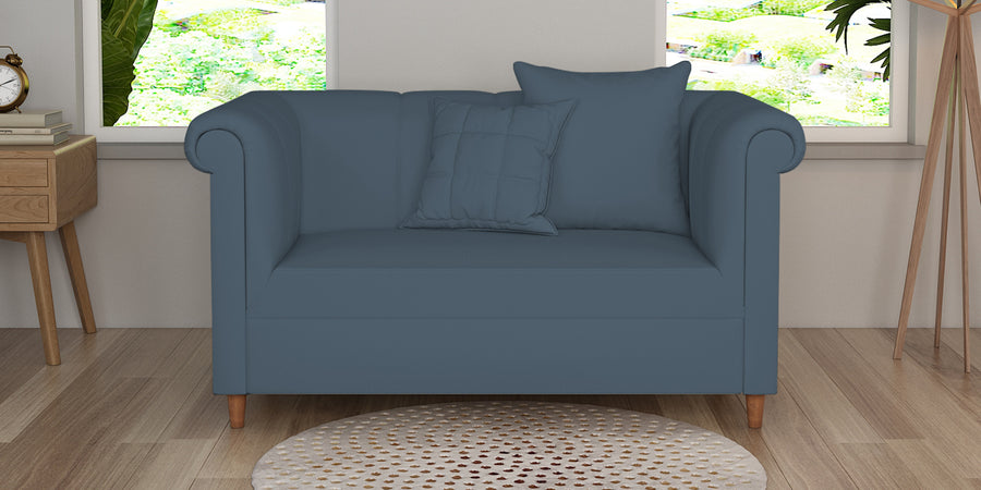 Rubi Velvet 2 Seater Sofa In Oxford Blue Colour - Febonic Living