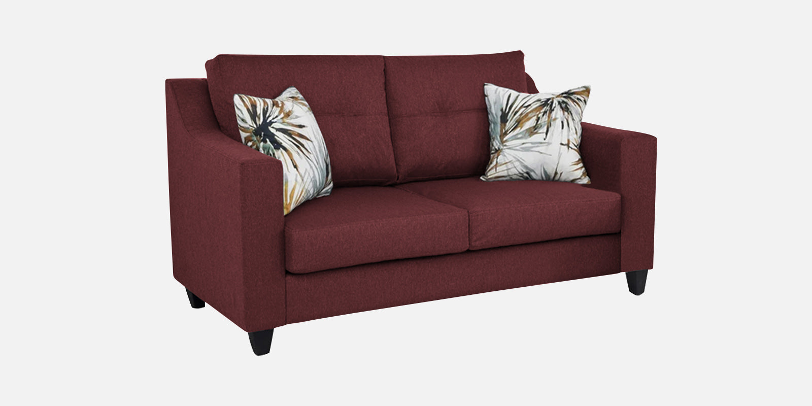 Welly Fabric 2 Seater Sofa In Blaze Red Colour