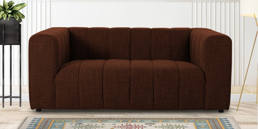 Lara Fabric 2 Seater Sofa In Coffee Brown Colour - Febonic Living