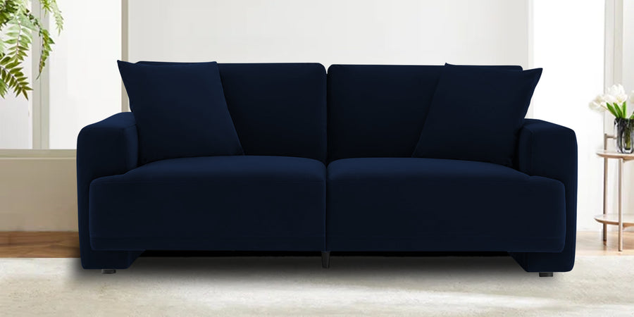 Kosta Velvet 2 Seater Sofa In Dark Blue Colour - Febonic Living
