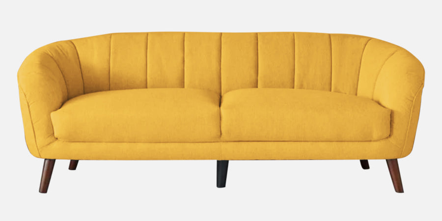Benjamin Fabric 3 Seater Sofa In Bold Yellow Colour - Febonic Living