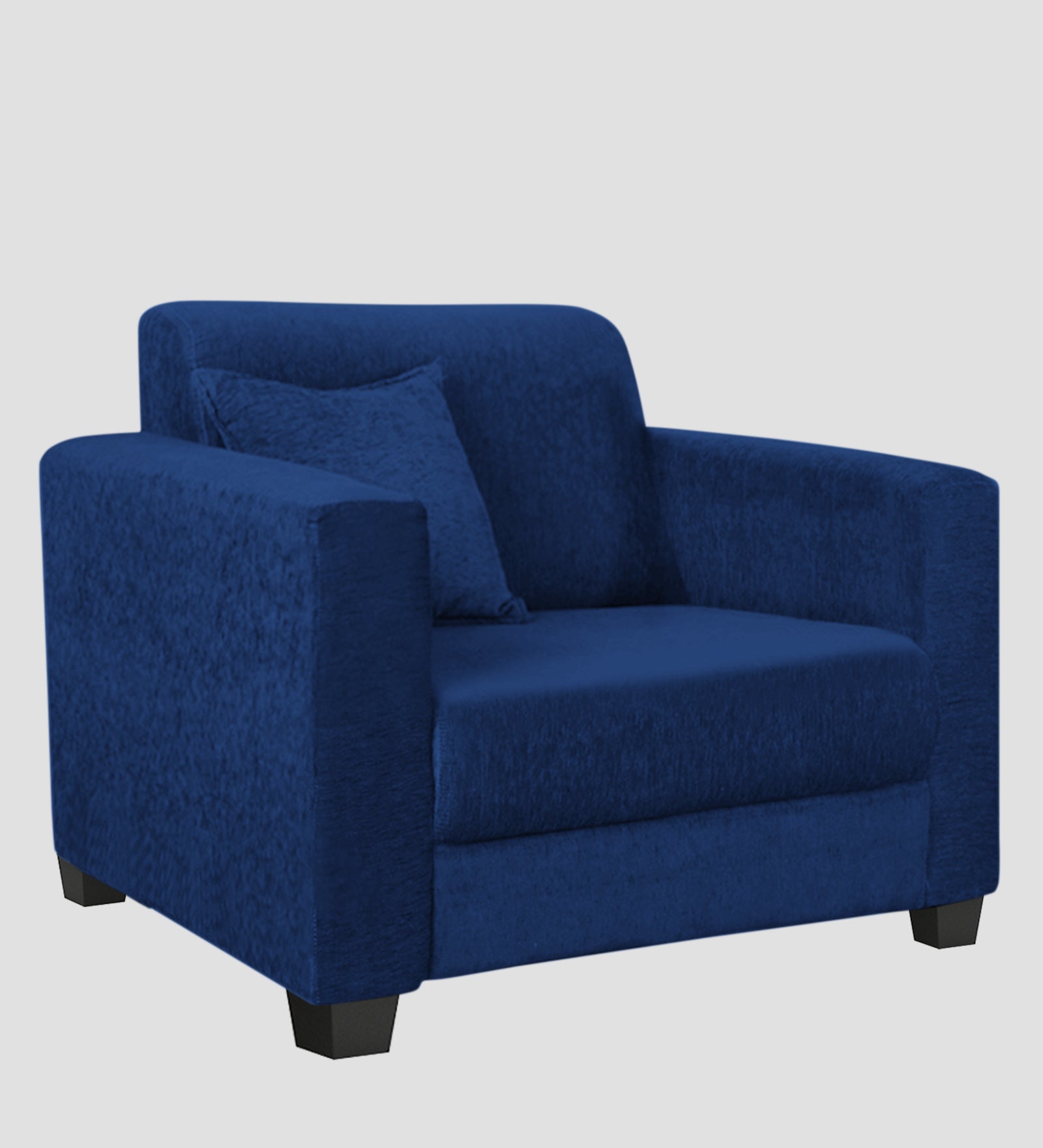 Nebula Fabric 1 Seater Sofa In Royal Blue Colour - Febonic Living