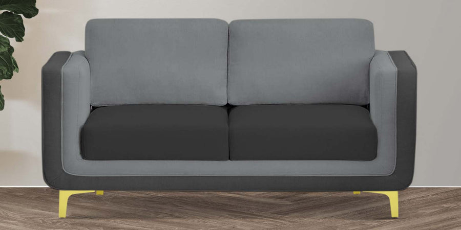 Visky Velvet 2 Seater Sofa In Pearl Grey And Hory Grey Colour - Febonic Living