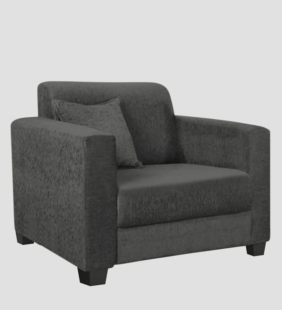 Nebula Fabric 1 Seater Sofa In Charcoal Grey Colour - Febonic Living