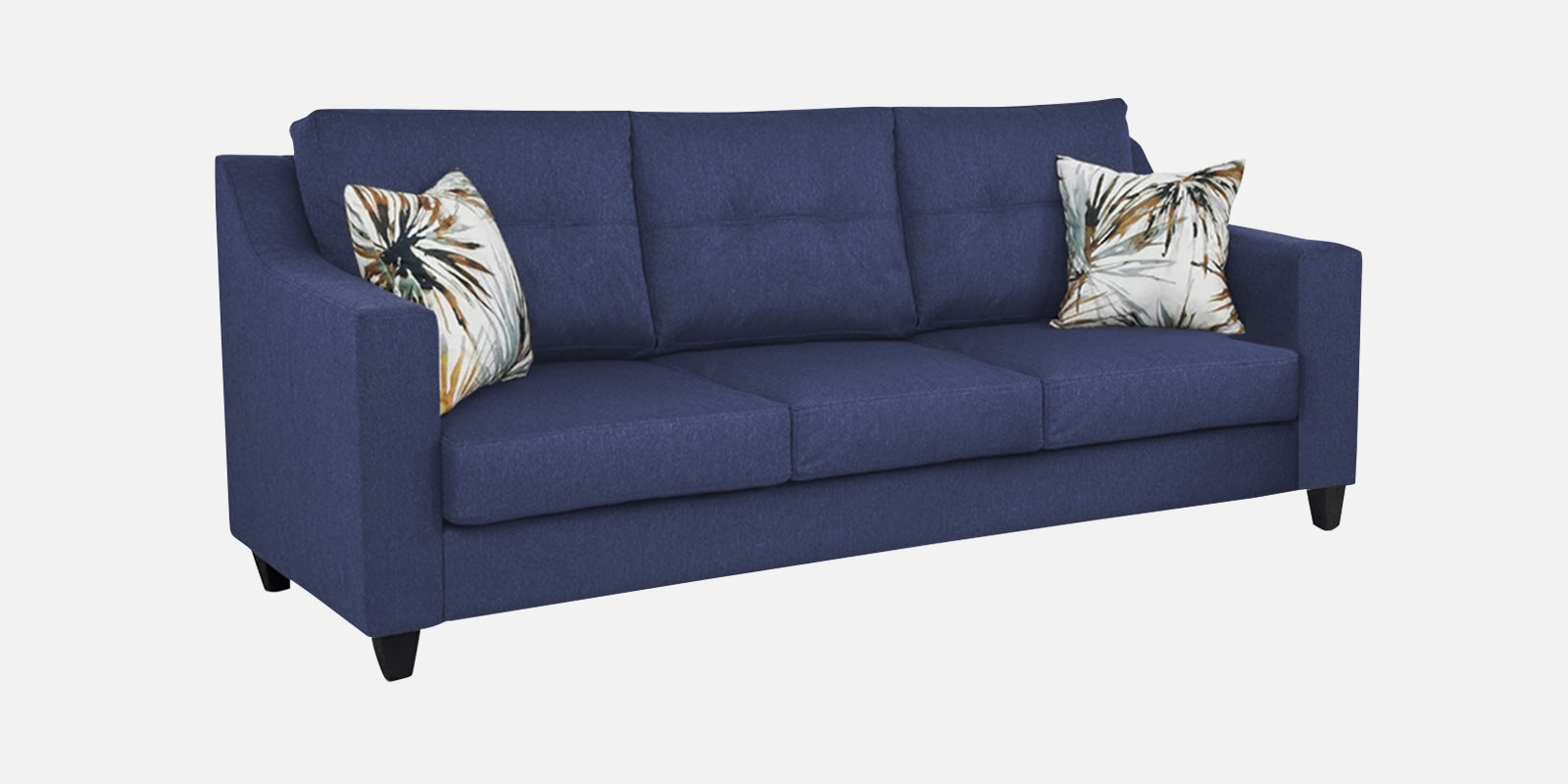 Welly Fabric 3 Seater Sofa In Slate Blue Colour