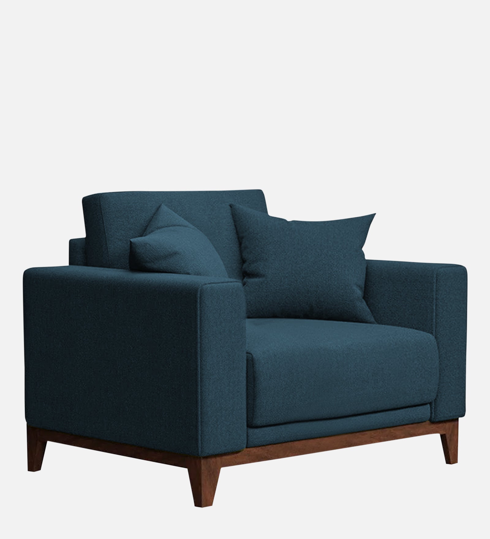 Luca Fabric 1 Seater Sofa in Denim Blue Colour