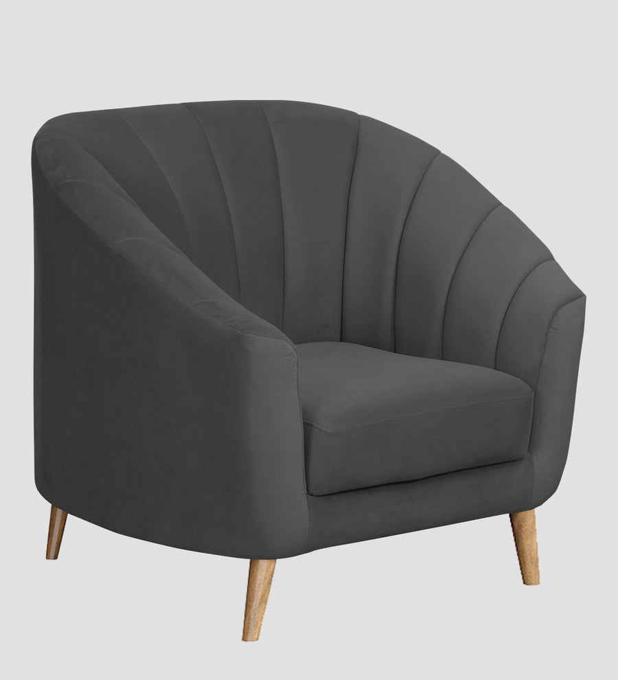 Kaylee Velvet 1 Seater Sofa In Davy Grey Colour - Febonic Living