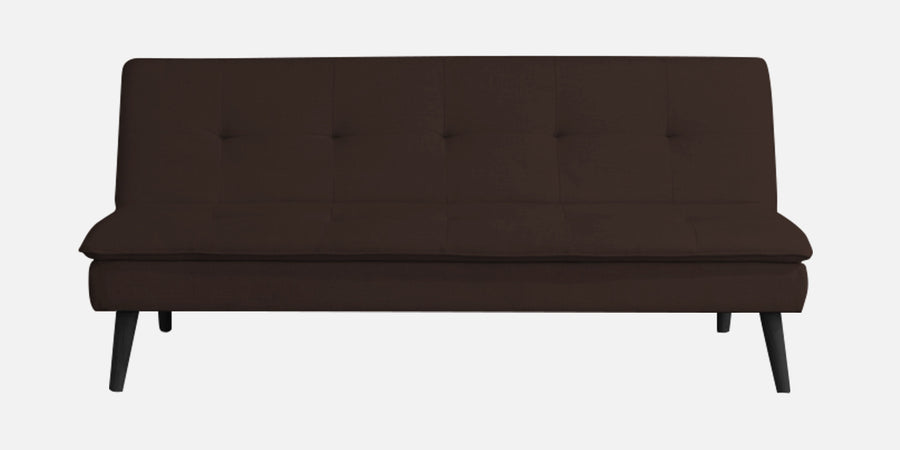 Toner Fabric 3 Seater Convertible Sofa Cum Bed In Coffee Brown Colour - Febonic Living