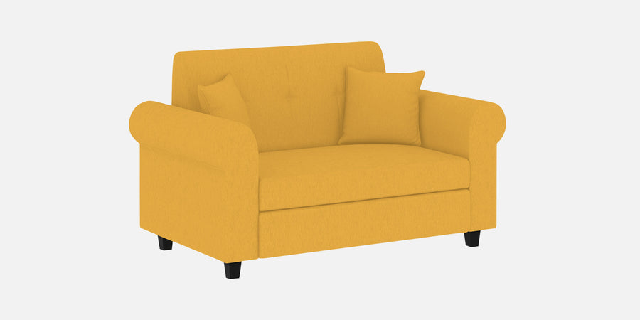 Derado Fabric 2 Seater Sofa In Bold Yellow Colour - Febonic Living