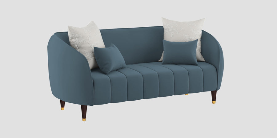 Hairo Velvet 2 Seater Sofa In Oxford Blue Colour - Febonic Living
