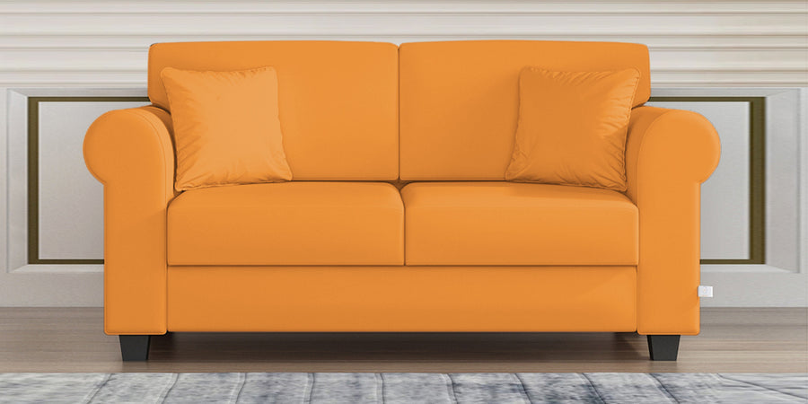 Numonk Velvet 2 Seater Sofa In Tangerine Orange Colour - Febonic Living