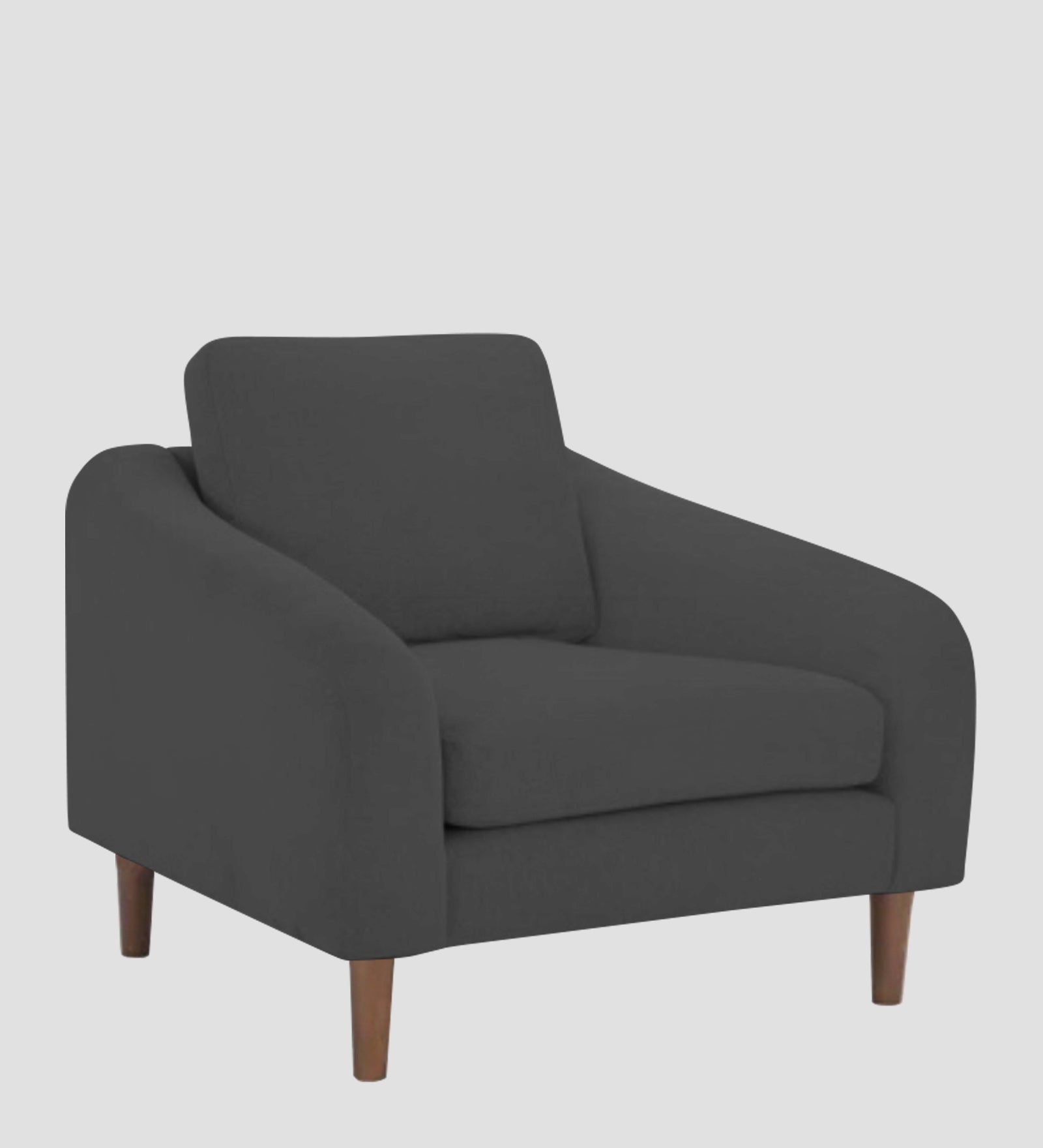 Elara Fabric 1 Seater Sofa in Stone Grey Colour - Febonic Living