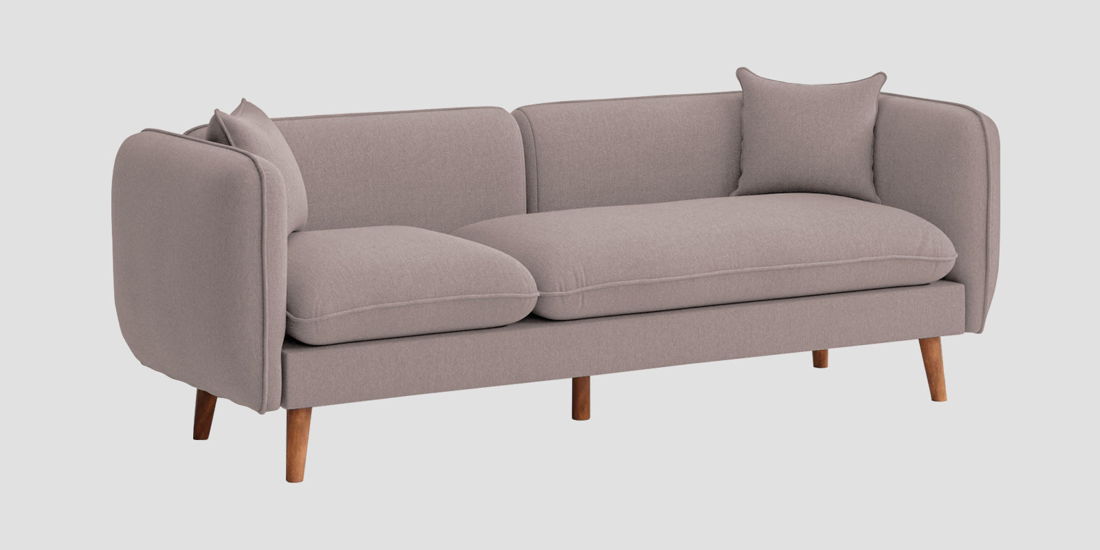 Reva Fabric 3 Seater Sofa In Almond Beige Colour - Febonic Living