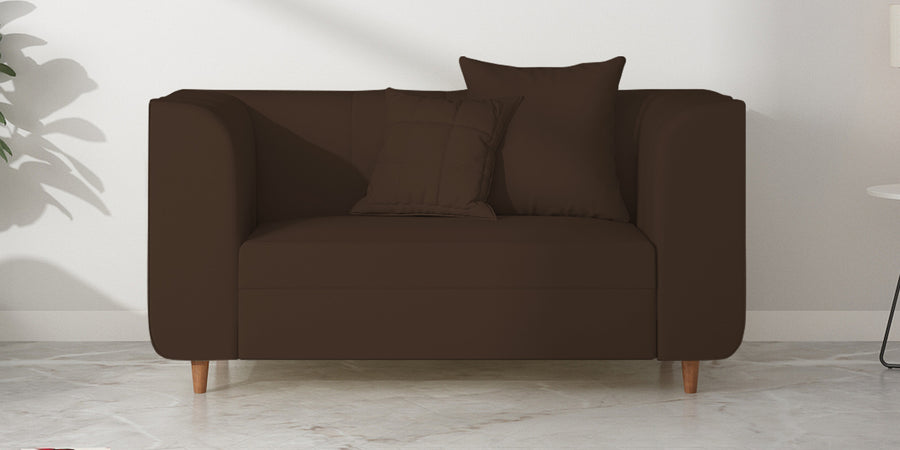 Sumo Velvet 2 Seater Sofa In Chocolate Brown Colour - Febonic Living