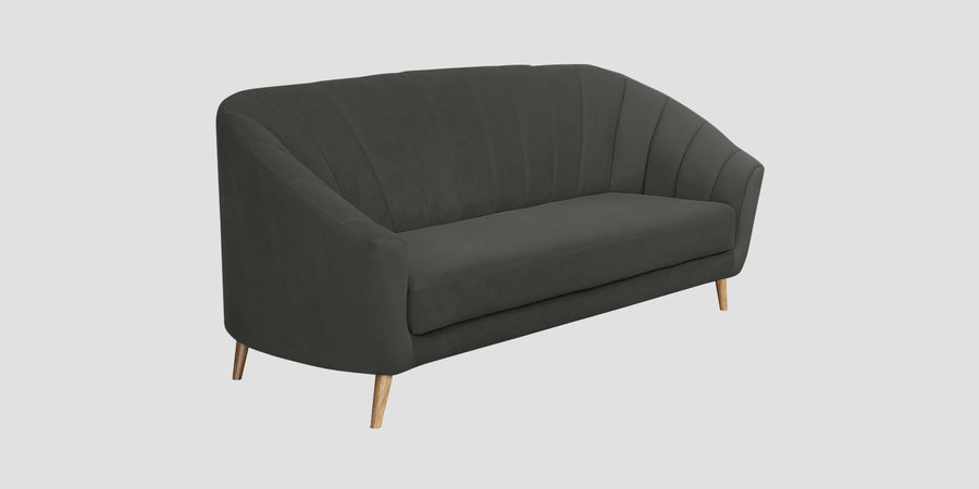 Kaylee Velvet 3 Seater Sofa In Hory Grey Colour - Febonic Living