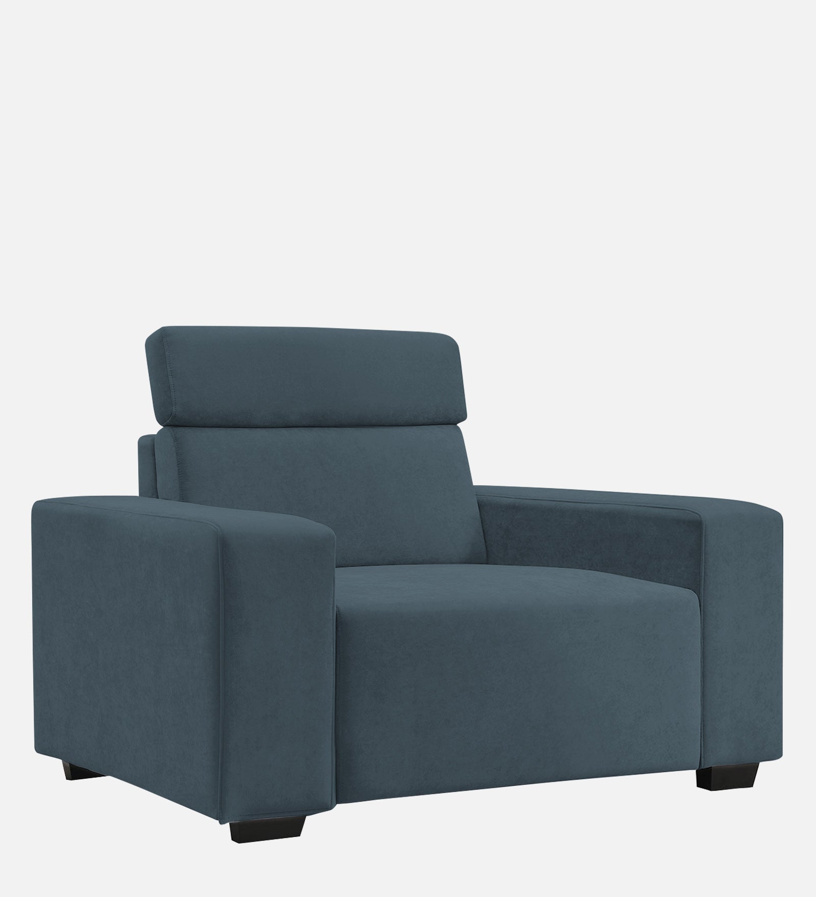 Hiro Fabric 1 Seater Sofa In  Cobalt Blue Colour - Febonic Living