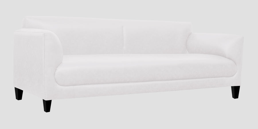 Convi Leatherette 3 Seater Sofa In Cream White Colour - Febonic Living