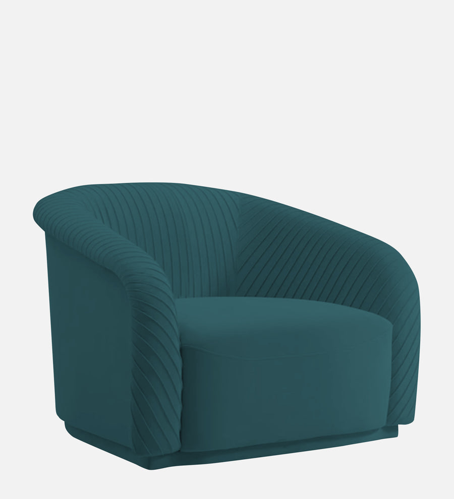 Yara Velvet Fabric 1 Seater Sofa In Arabian Green Colour - Febonic Living