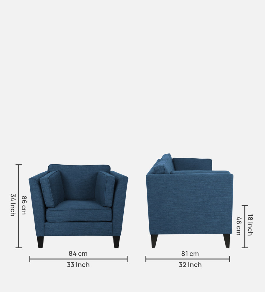 Nigar Fabric 1 Seater Sofa In Light Blue Colour - Febonic Living