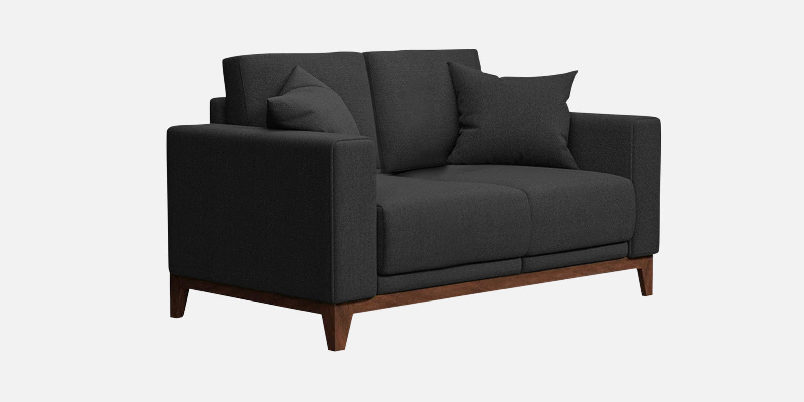 Luca Fabric 2 Seater Sofa in Bitter Black Colour