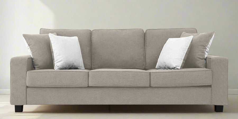 Ladybug Fabric 3 Seater Sofa In Ash Grey Colour - Febonic Living