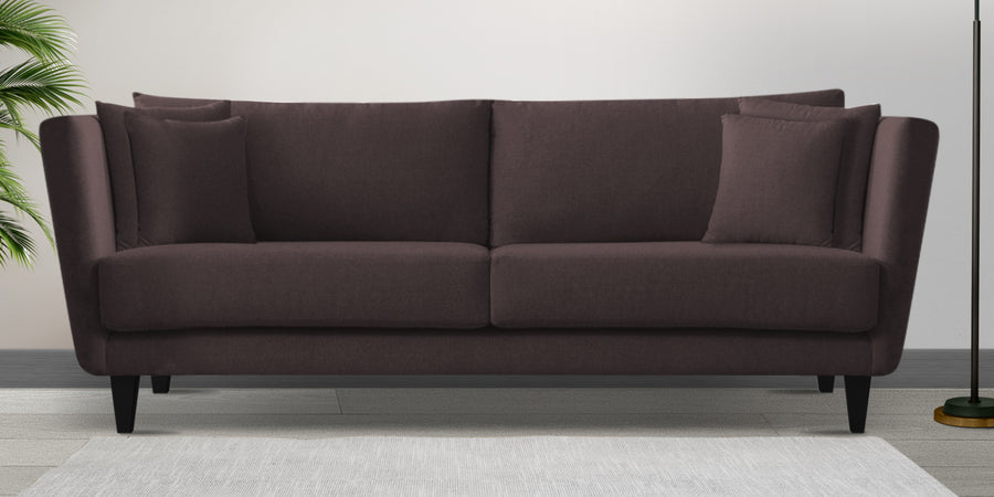 Norway Velvet 3 Seater Sofa In Mocha Brown Colour - Febonic Living