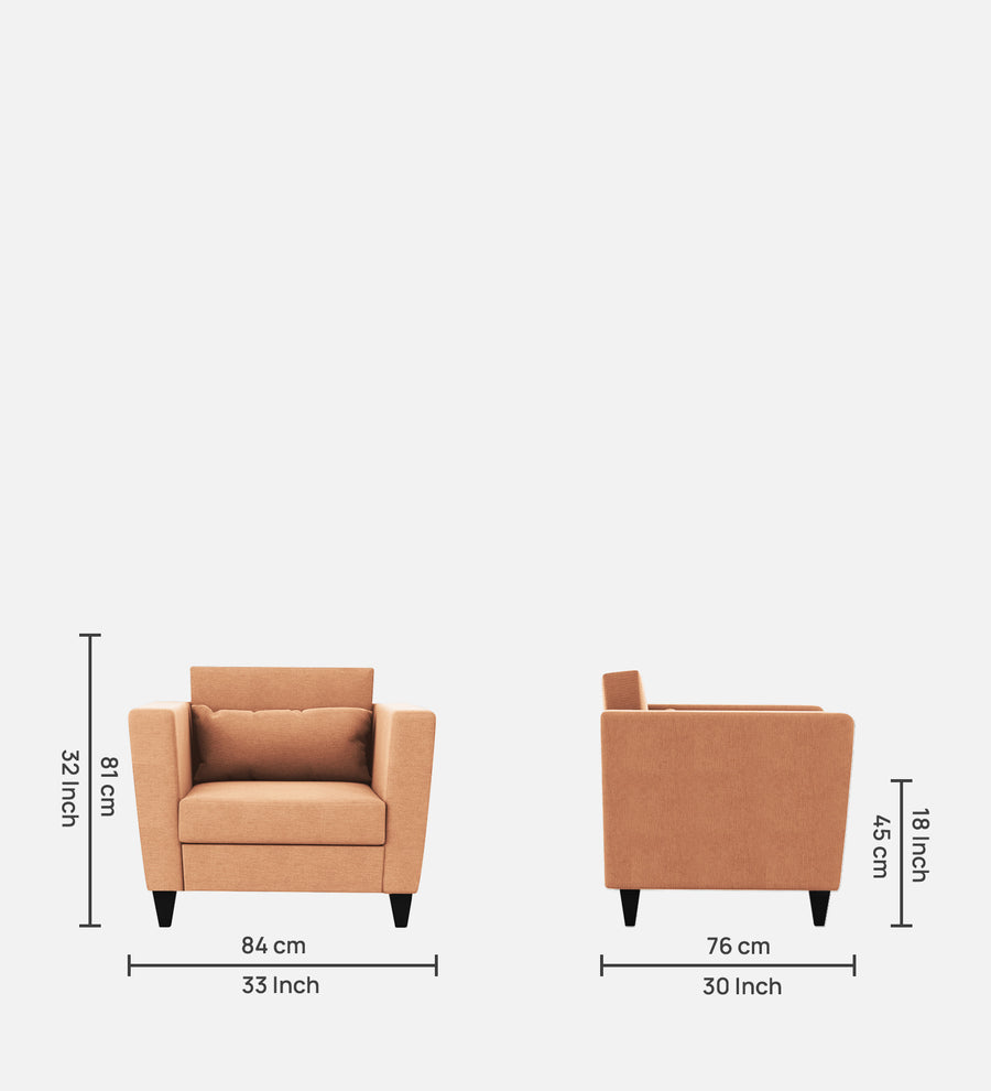 Tokyo Fabric 1 Seater Sofa In Cosmic Beige Colour - Febonic Living
