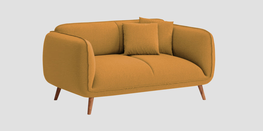 Zia Fabric 2 Seater Sofa In Corn Yellow Colour - Febonic Living