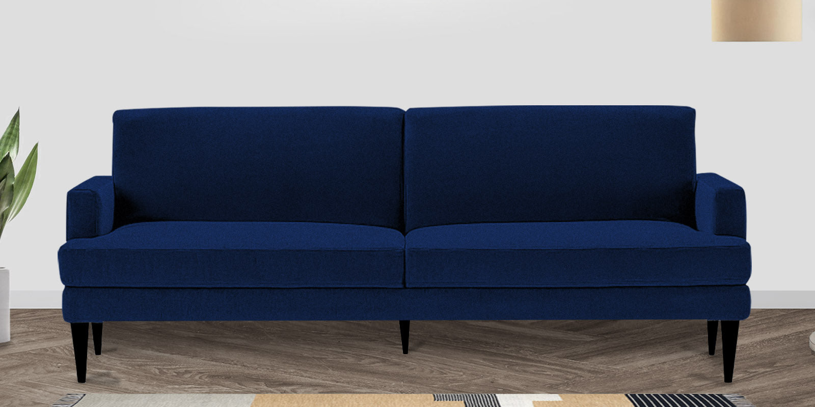 Zoya Fabric 3 Seater Convertable Sofa Cum Bed in Royal Blue Colour